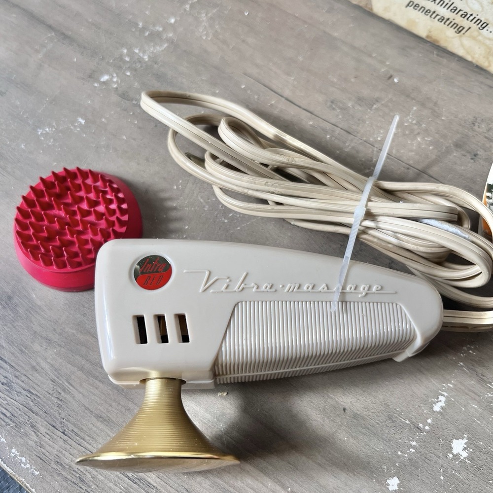 Oster Infra-Red Heat Massager Vintage Mid Century COMPLETE SET Tested, Works! - Picture 4 of 14